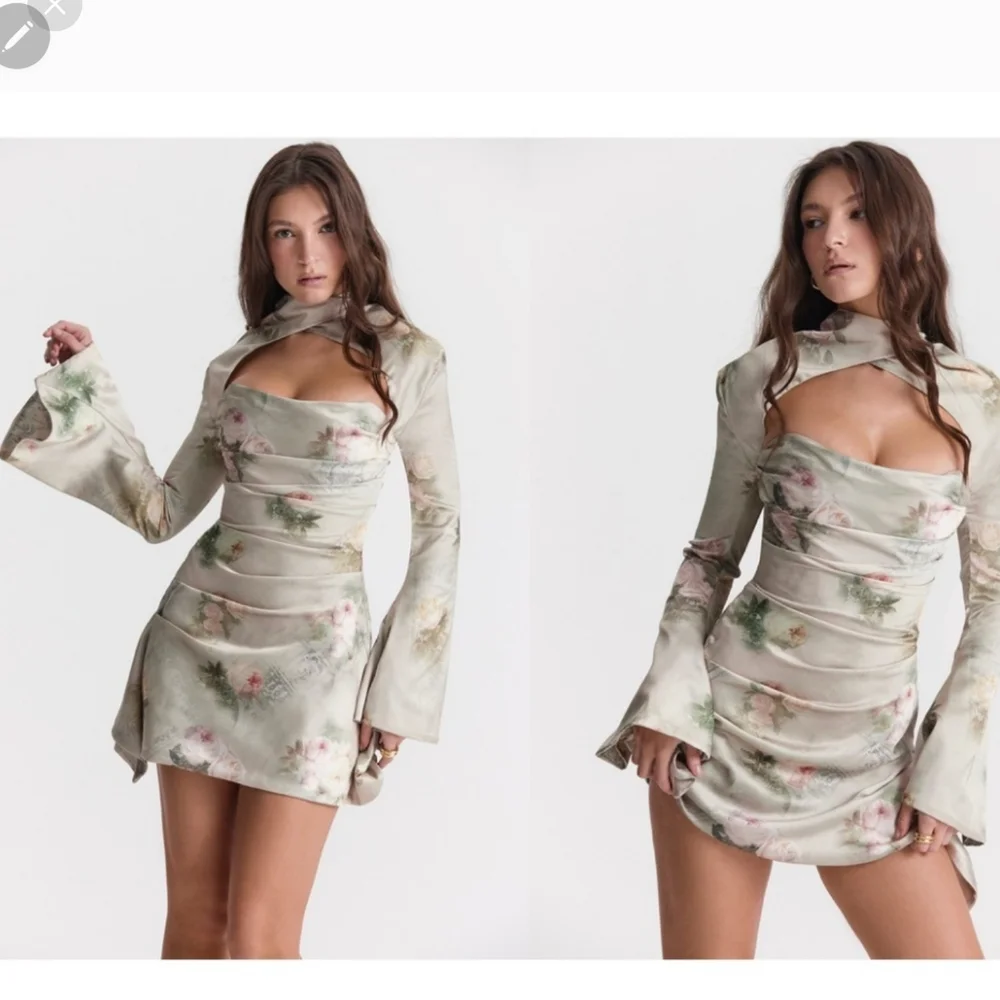 House Of CB 'Toira' Mini Dress In Vintage Cream - Picture 6 of 12